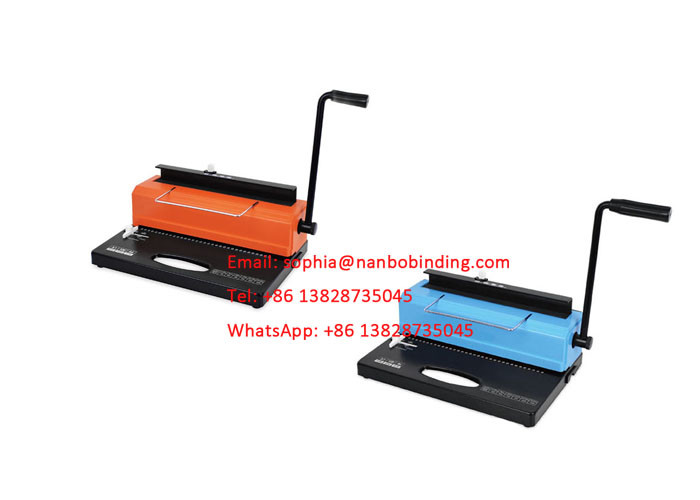 Desktop A4 Paper 14.3mm Wire Punching And Binding Machine For Office