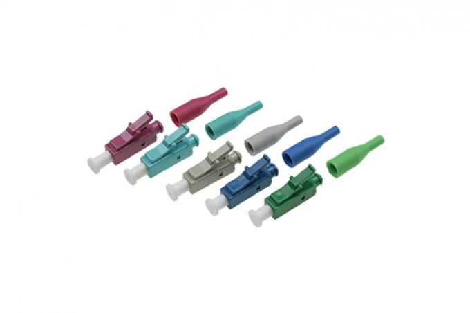 Compact Single Mode Simplex Optic Fiber Connector LC UPC APC 0.9mm FTTH Blue Green 1