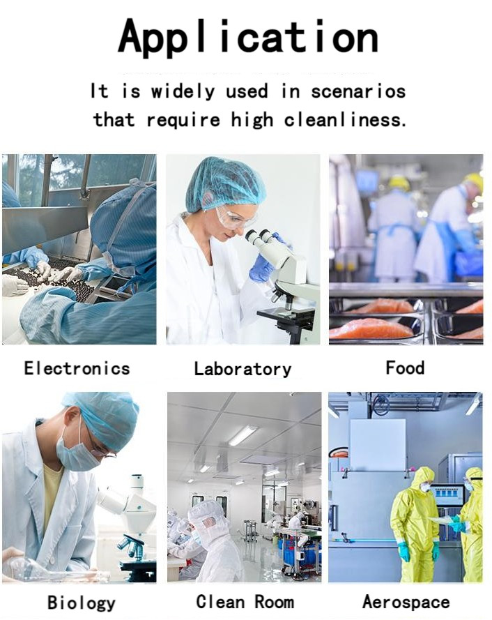Washable Cleanroom Supplies ESD Polyester Conductive Filament Sterile Apparel For Semiconductor Medical Industry
