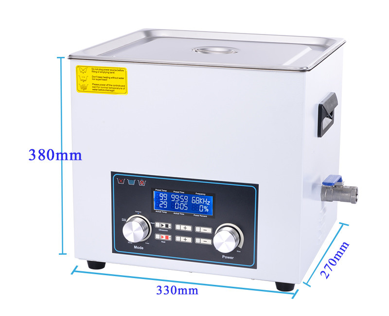 Stainless Steel Sonic Wave Ultrasonic Cleaner / Ultrasonic Cleaning Device Digital Control