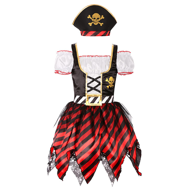 Children's Day Show Costume Pirate Dress Costume for Halloween Theme Carnival Party