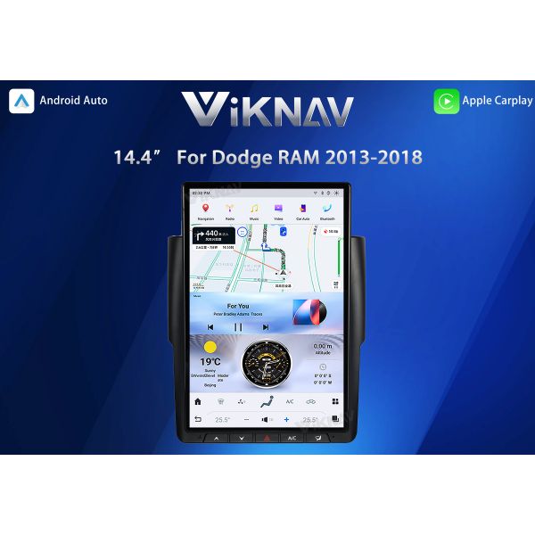 VIKNAV 14.4 " Car Radio For Dodge RAM 2013-2018 Wireless Carplay Android