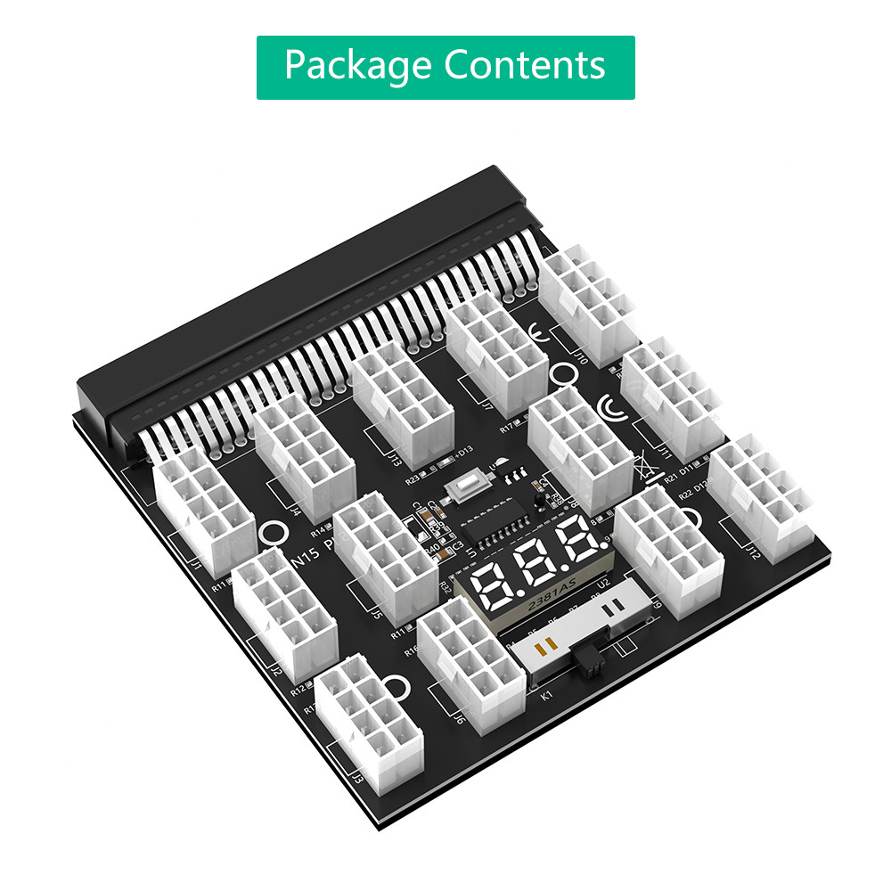 Used for HP power ATX 13x 6Pin/8Pin Power Supply Breakout Board Adapter Converter 12V with Digital Display