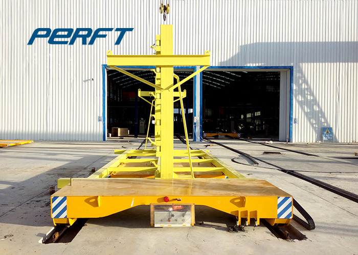 Flat Steel Structure Rail Gauge Q235B Industrial Transfer Cart For Warehouse