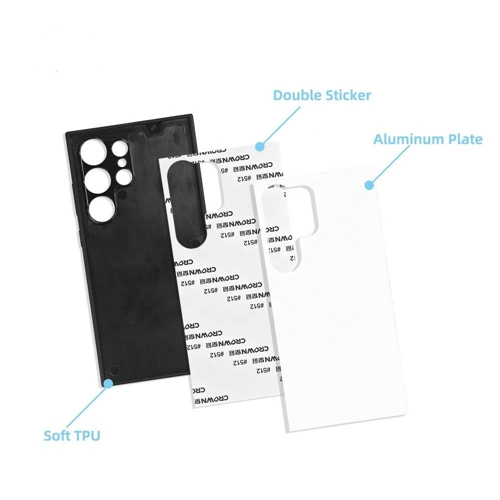 Shockproof 2D Blank TPU PC Sublimation Cellphone Cases for Samsung S24 Ultra Plus