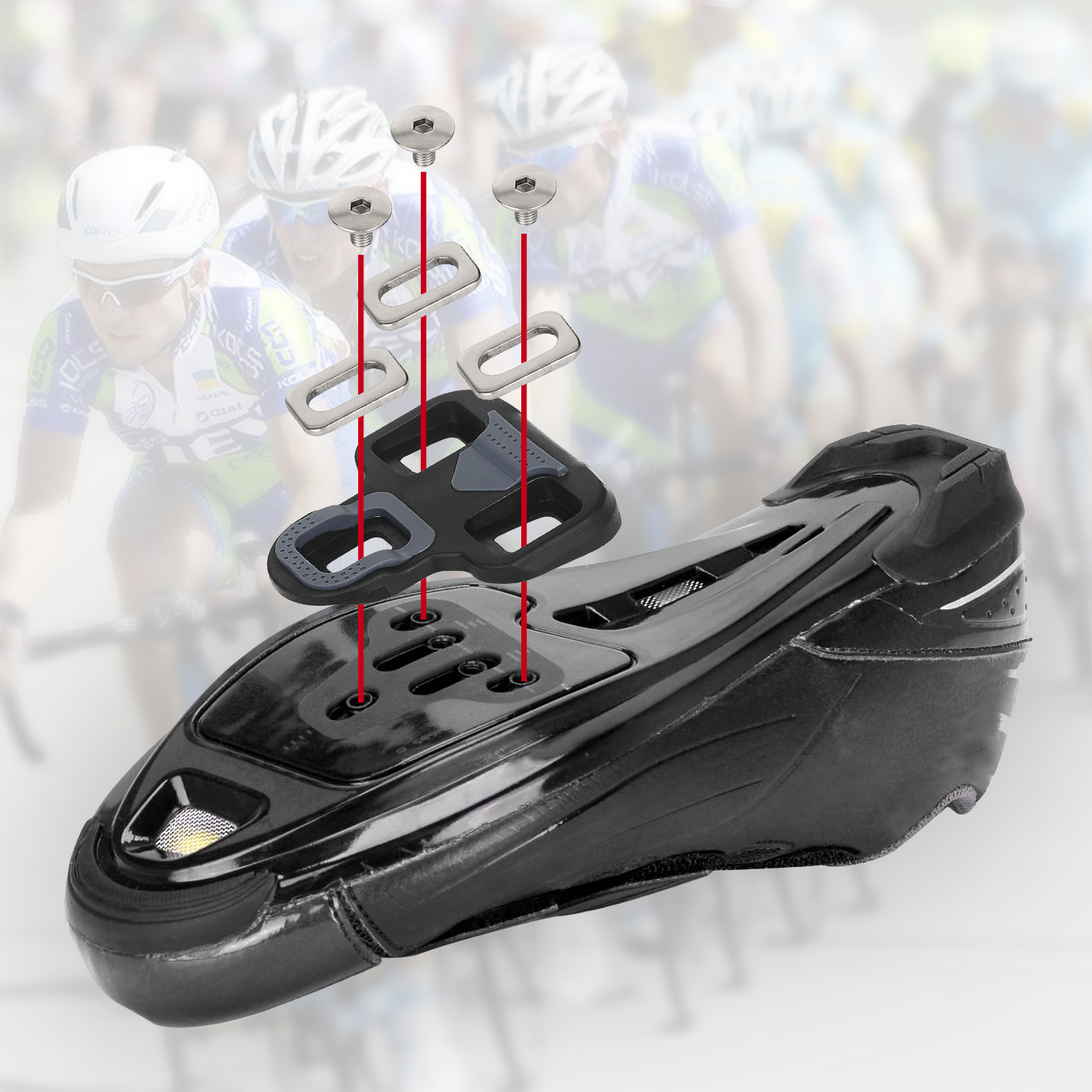 KOOTU Bike Pedals Road Bike LOOK KEO Pedals 9/16'' Bicycle Clipless Pedals