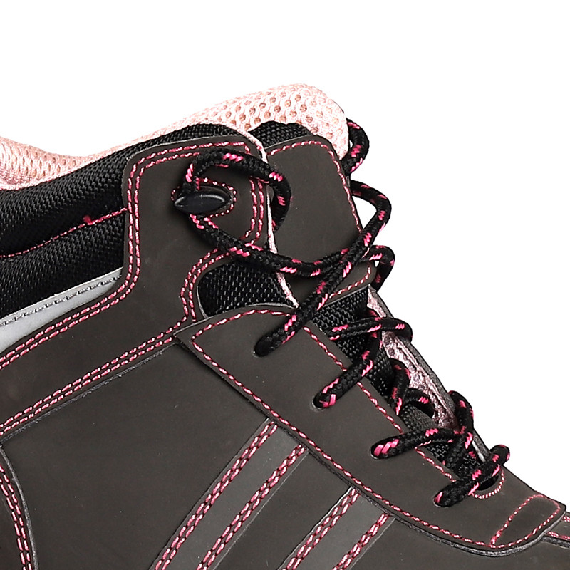 Fashionable Work Safety Women Non Slip Shoes Light Weight Mental Free Sports Anti Smash