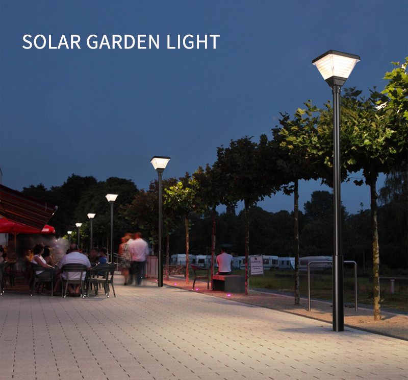 Outdoor IP65 Solar Garden Light Die Casting Aluminum LED Courtyard Street Lamp