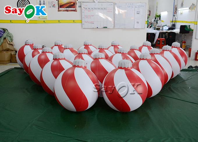 0.6m Small Xmas Ornaments PVC Inflatable Balls Outdoor Hanging Decorated Ball