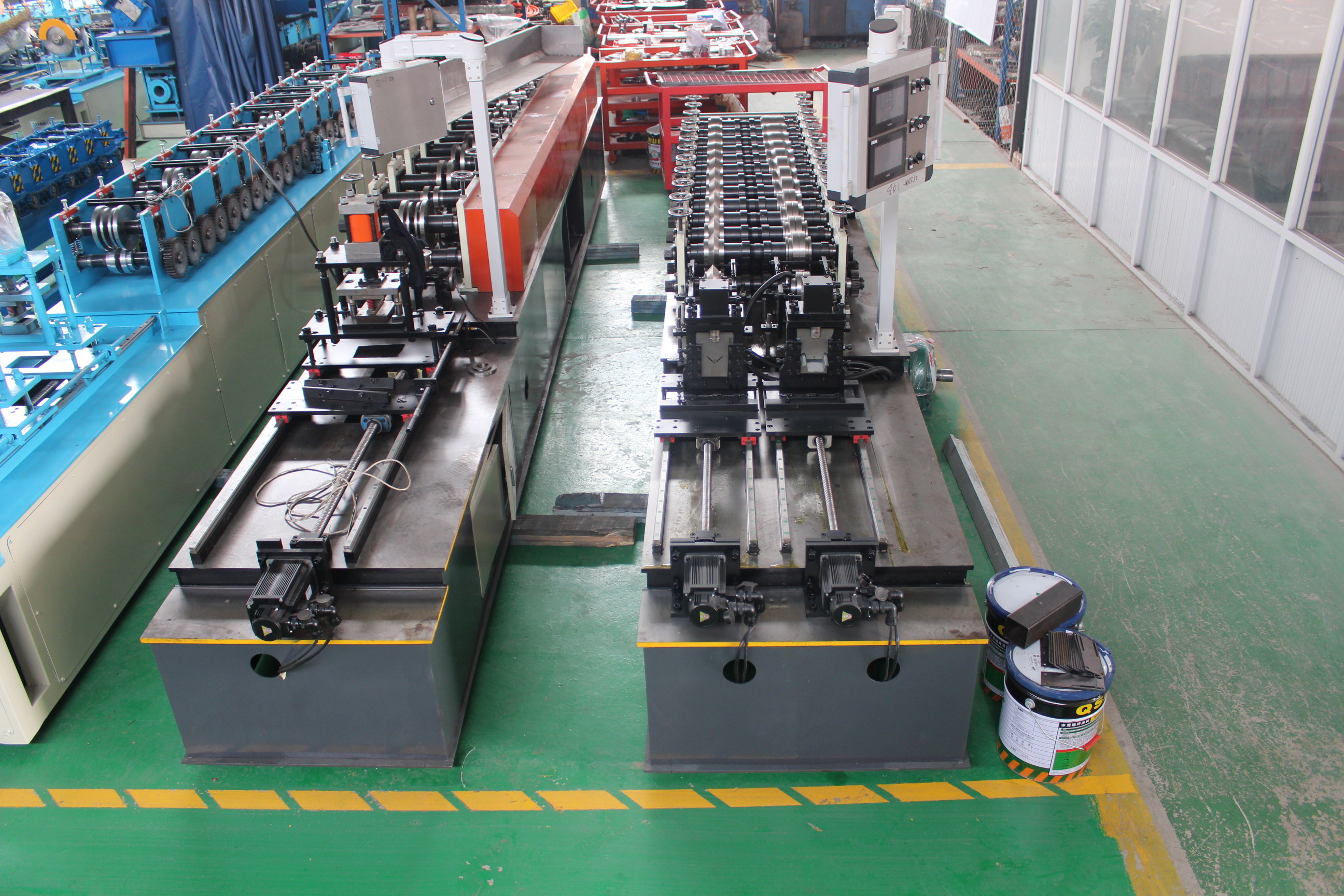 Double Head Light Gauge Steel Stud And Track Roll Forming Machine 10-25m /Min