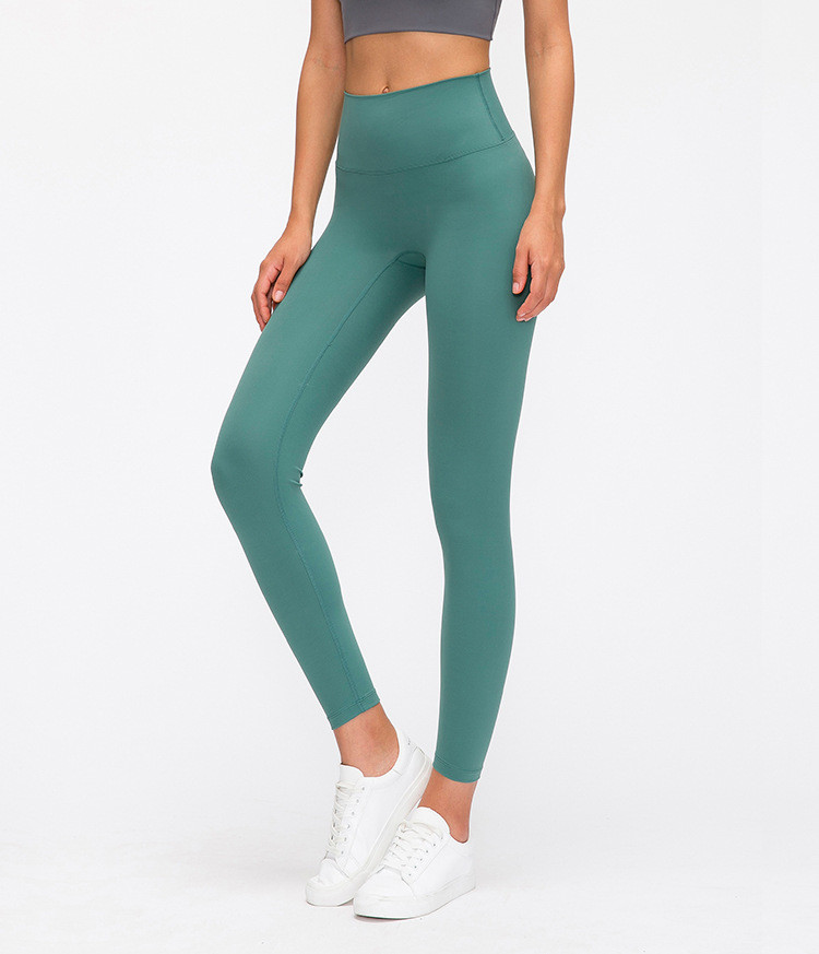 Finished High Waisted Squat Proof Leggings Breathable Full Length Yoga Pants