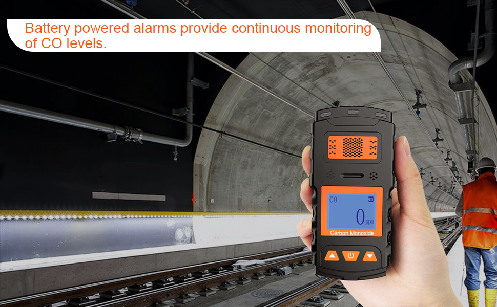 Industrial Safety Portable Carbon Monoxide Alarm 150PPM 3.7V 2000mAh