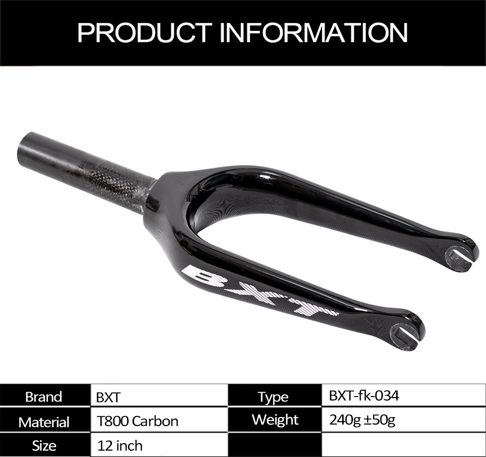 12er Carbon Fiber T800 Balance Bike Forks Small For Children Cycles