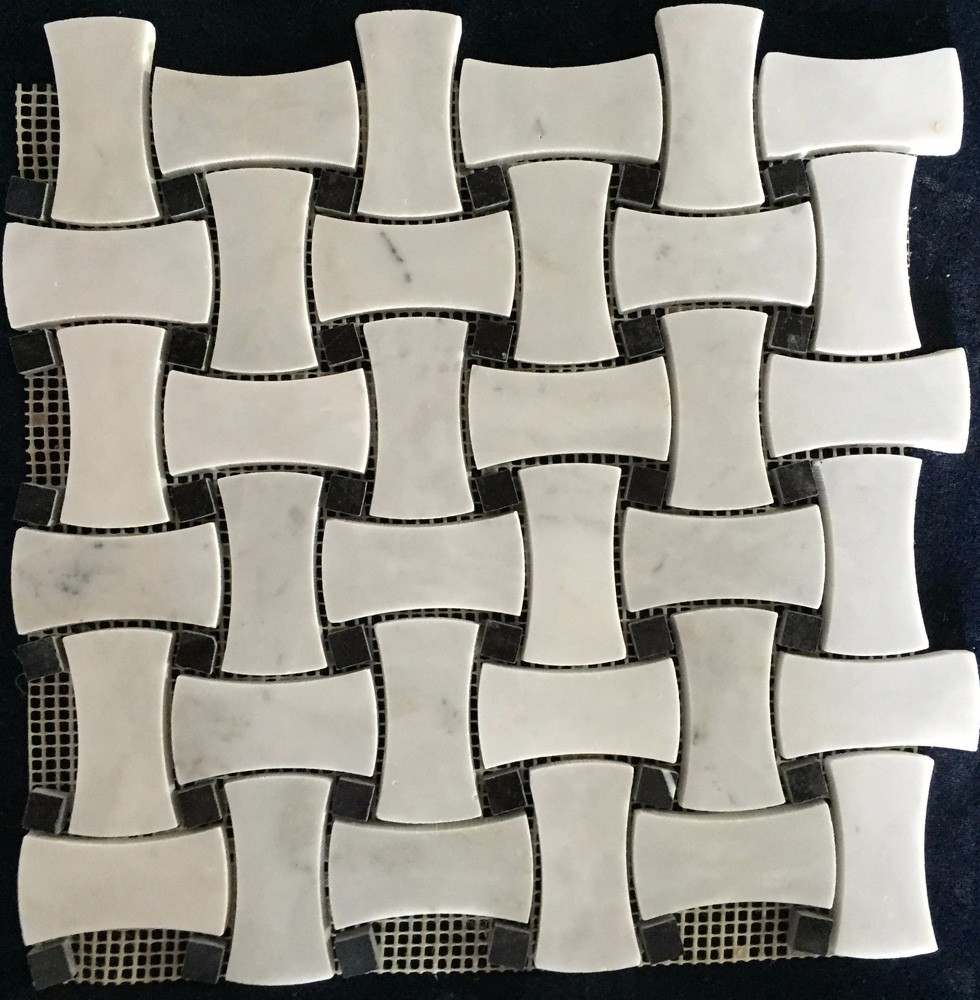 Grey Marble Mosaic Tile Modern Design Pattern / Various Color Optional