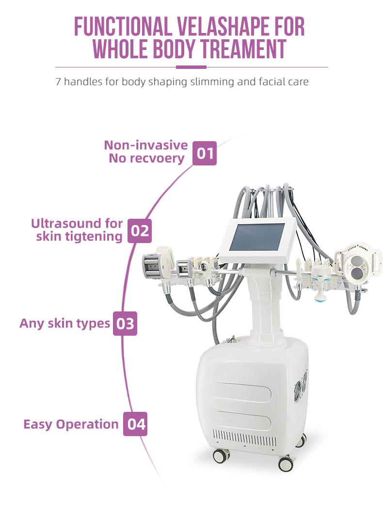 Weight Loss Vela Slimming Machine 100W Cavitation RF Vacuum Slimming Machine