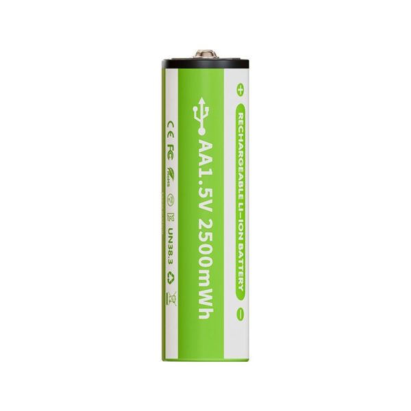 1.5V AA AAA Solid State Rechargeable 1500mAh 600mWh 1100mWh 2200mWh Type USB-C 10x43mm 1000 Cycles Battery