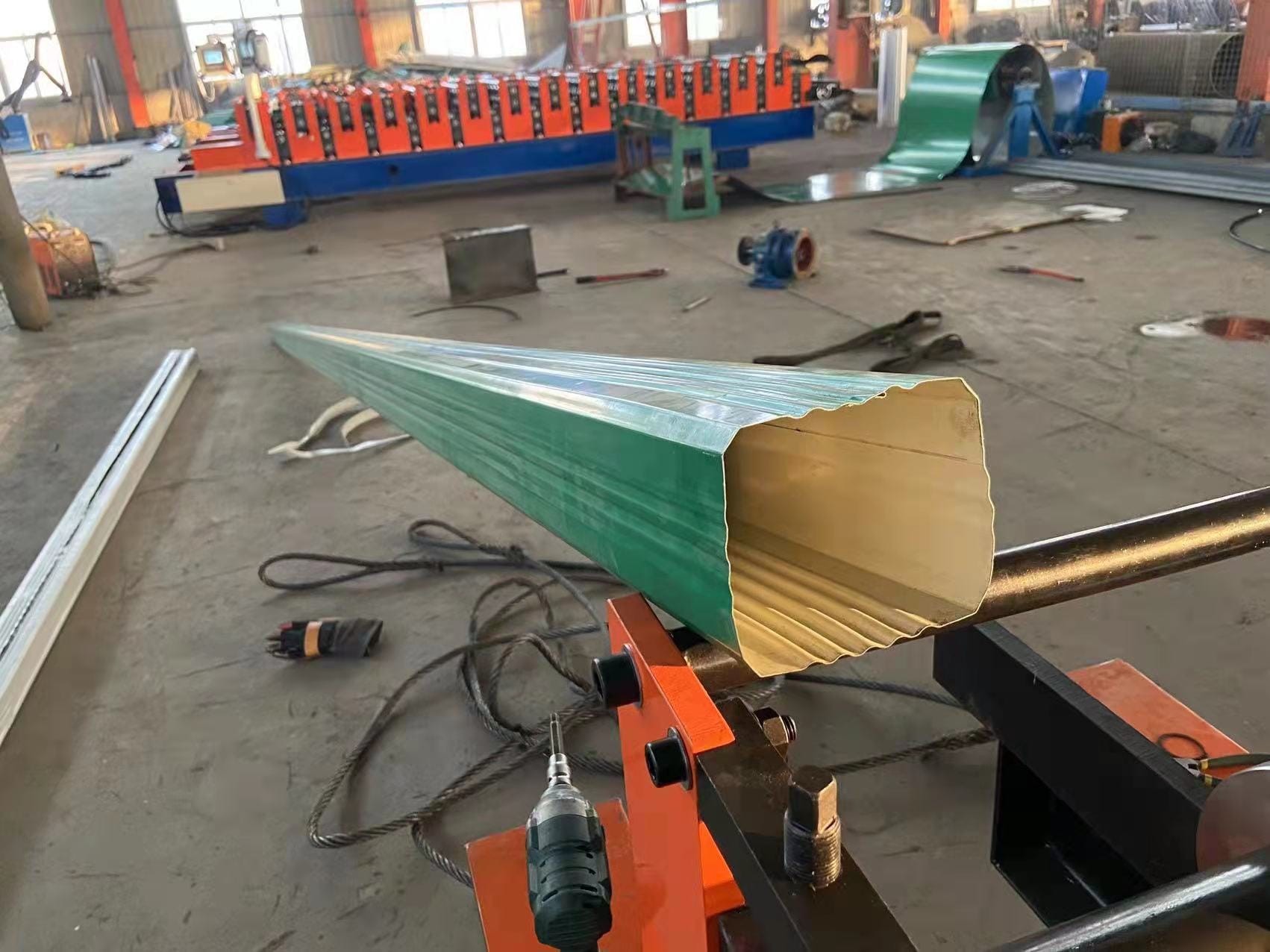 Cold Metal Shaping 0.3mm Downspout Roll Forming Machine