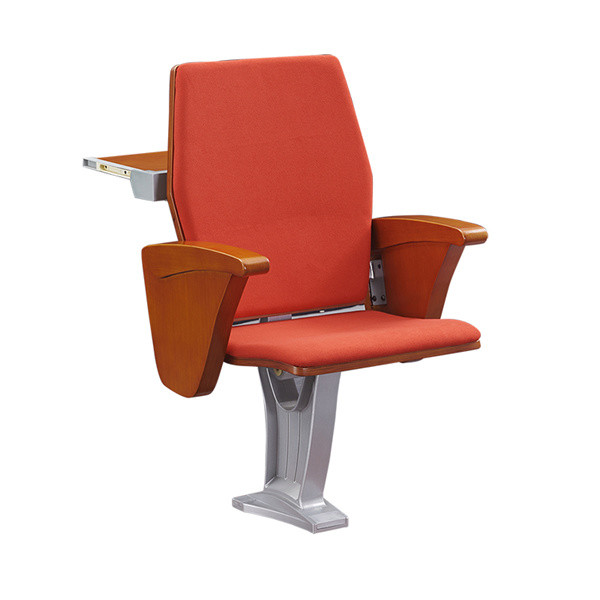 Single Aluminum Leg Folding Auditorium Seating With MDF Back Tablet