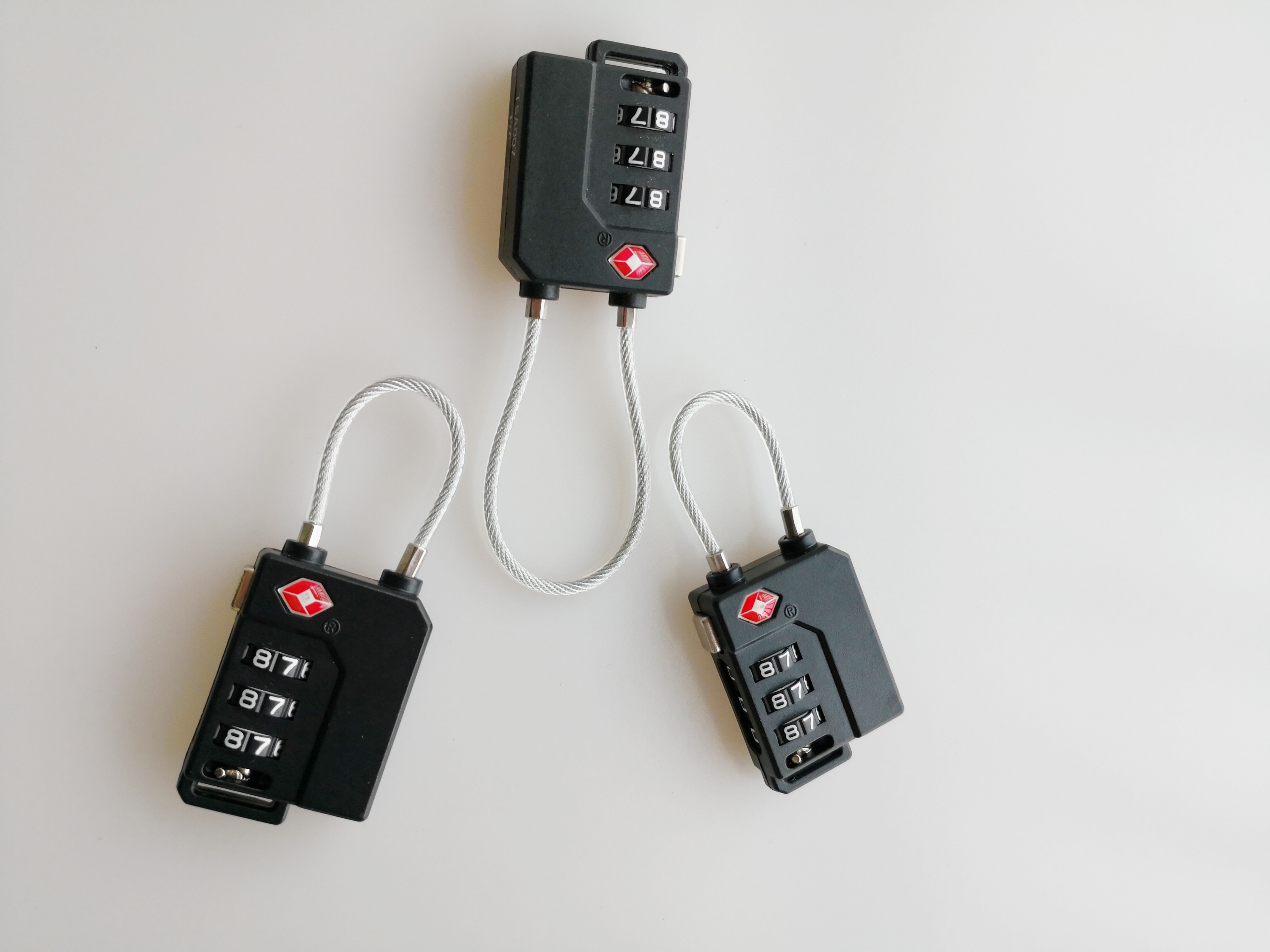 Customized TSA Cable Lock / TSA 320 Suitcase Cable Lock For Luggage Security