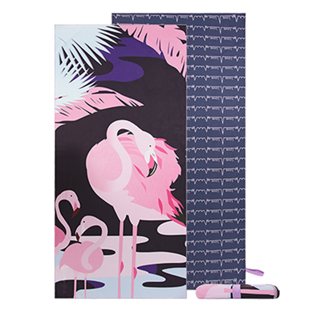 Super Absorbent Microfiber Fitness Poncho Beach Towel Floral Printed