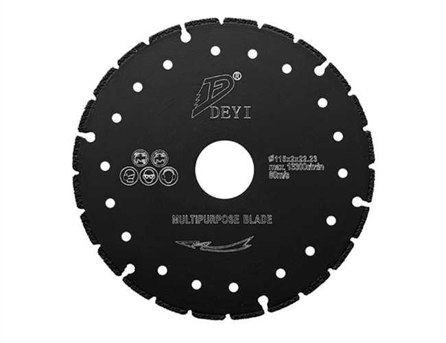 Deyi 2mm Thickness Diamond Saw Tools Black Cutting Discs Diameter 115mm