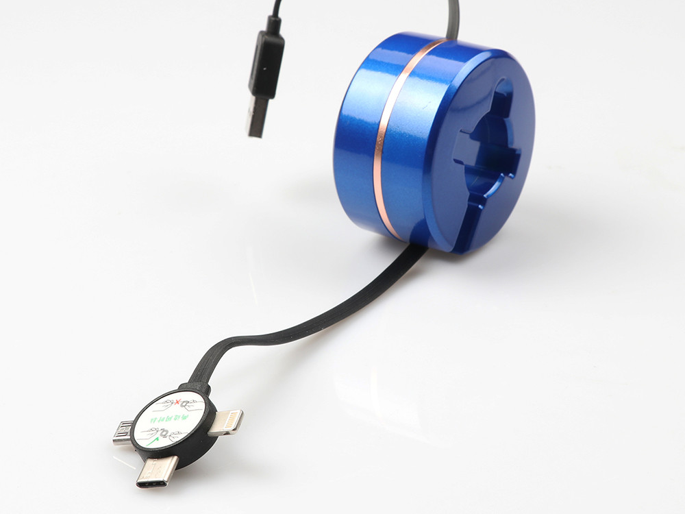 Tpe Retractable USB Extension Cable 3 In 1 Usb Reel Micro 8pin For IPhone Android