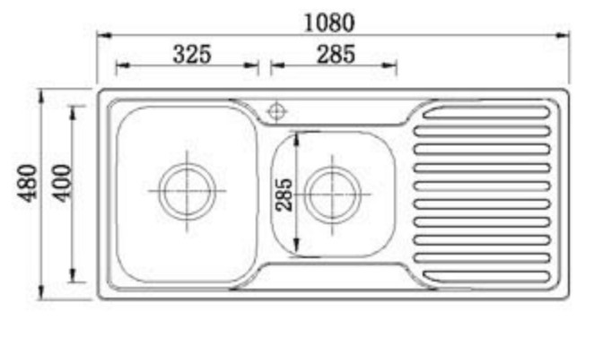 304 Ss Double Bowl Sink , Fashion Double Bowl Sink Unit For 500 Base Unit / Round Kitchen Sink