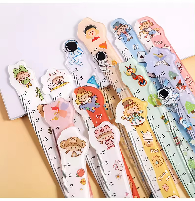 Soft Cartoon Shatterproof Straight Edge Ruler Bendable Ruler 30cm/12inch