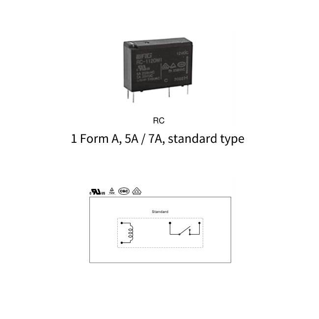 5 Amp 4 Pin PCB 12V SPST Relay Ultra Thin Ultra Light Power 4KV Dielectric Withstand