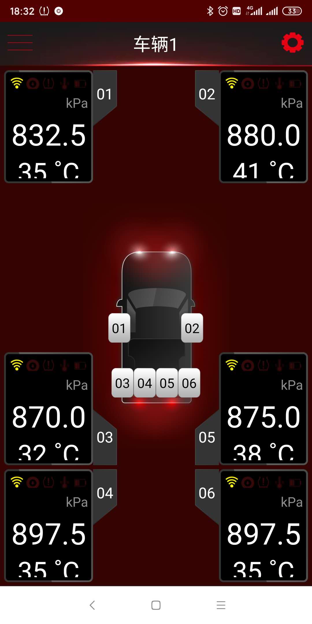 External 2.4V 550 MAh TPMS Tire Pressure Sensors For Truck