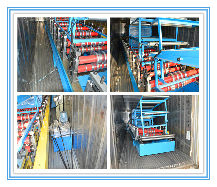 Touch Screen Roofing Corrugated Sheet Roll Forming Machine With Hydraulic Cutting