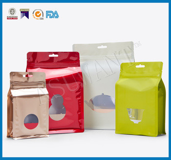 Zip Lock Flat Bottom Bags Transparent PET Water Proof With Window