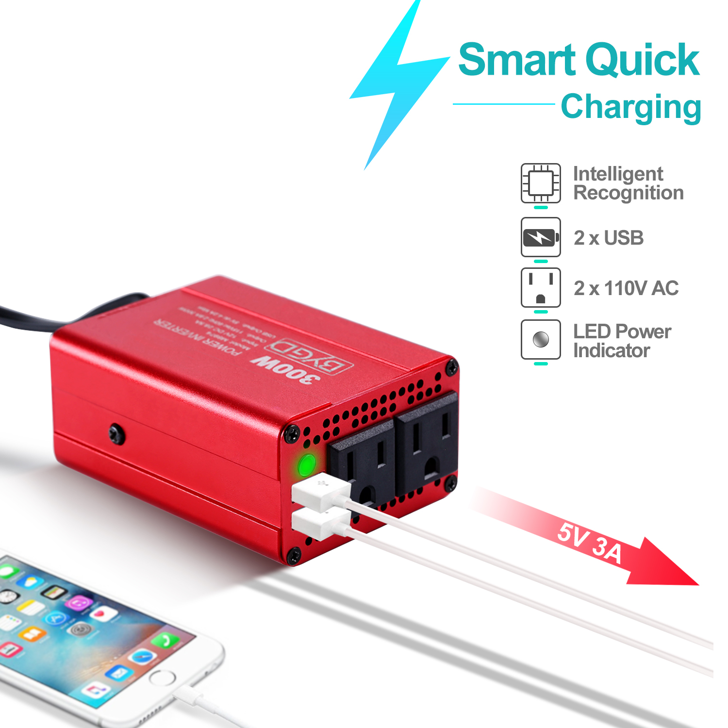 Smart Inverter From Dc To Ac In Car Inverter From Dc To Ac In Car 12 Volt Dc To Ac Converter - Car Power Inverter