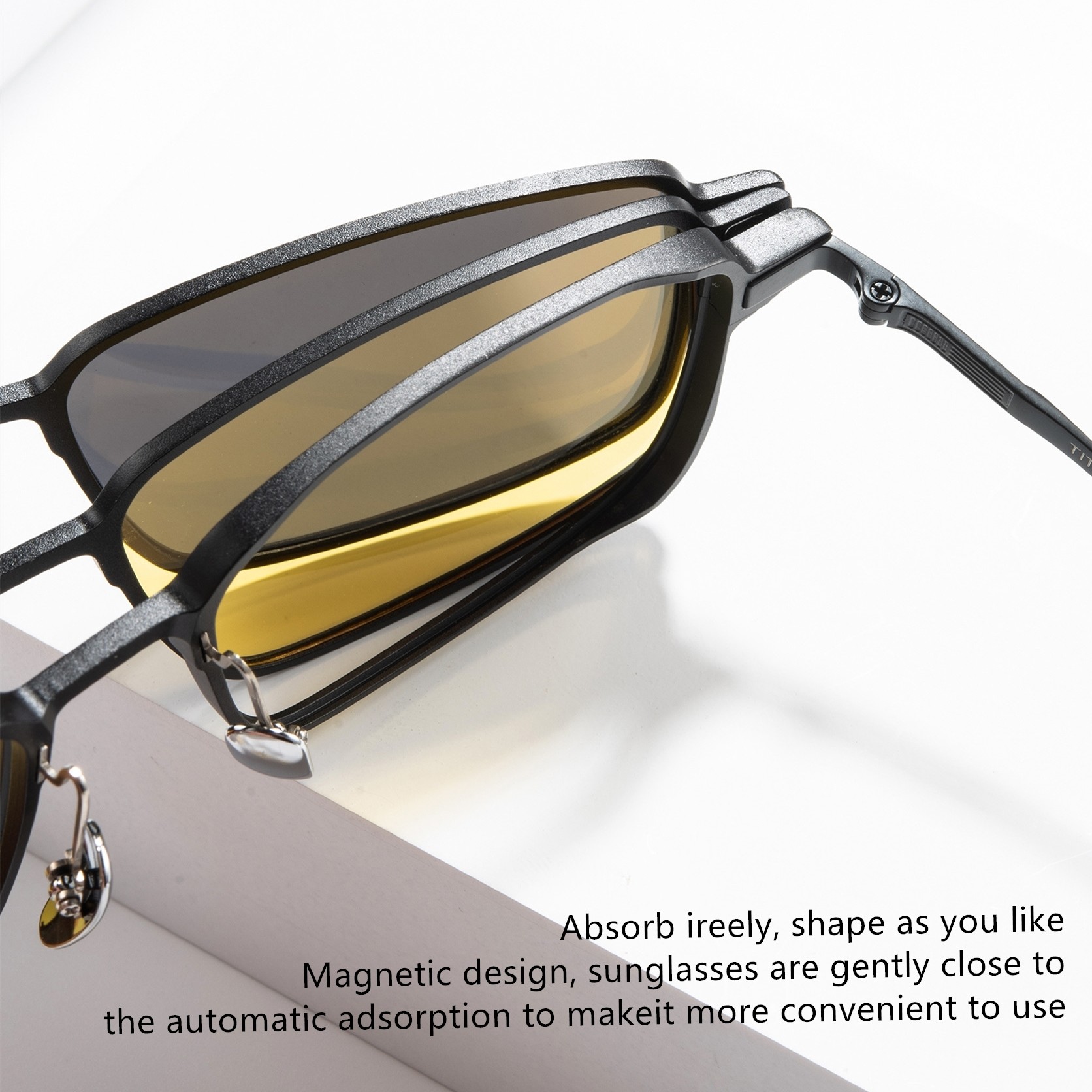 Driving Polarized Night Vision Magnetic Clip On Glasses ZTO 9909