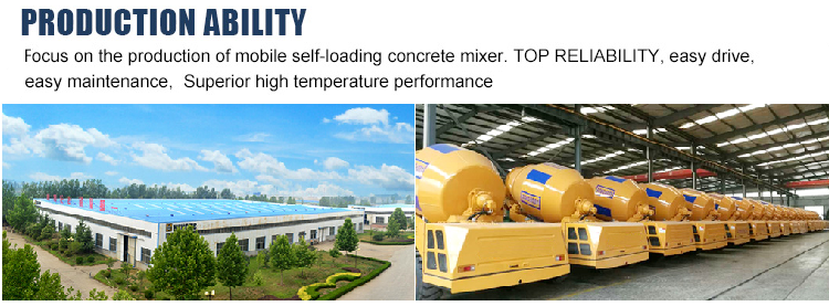 Diesel Engine Mobile Concrete Mixer 3.5m3 Capacity Self Loading YC4125Z 92kw