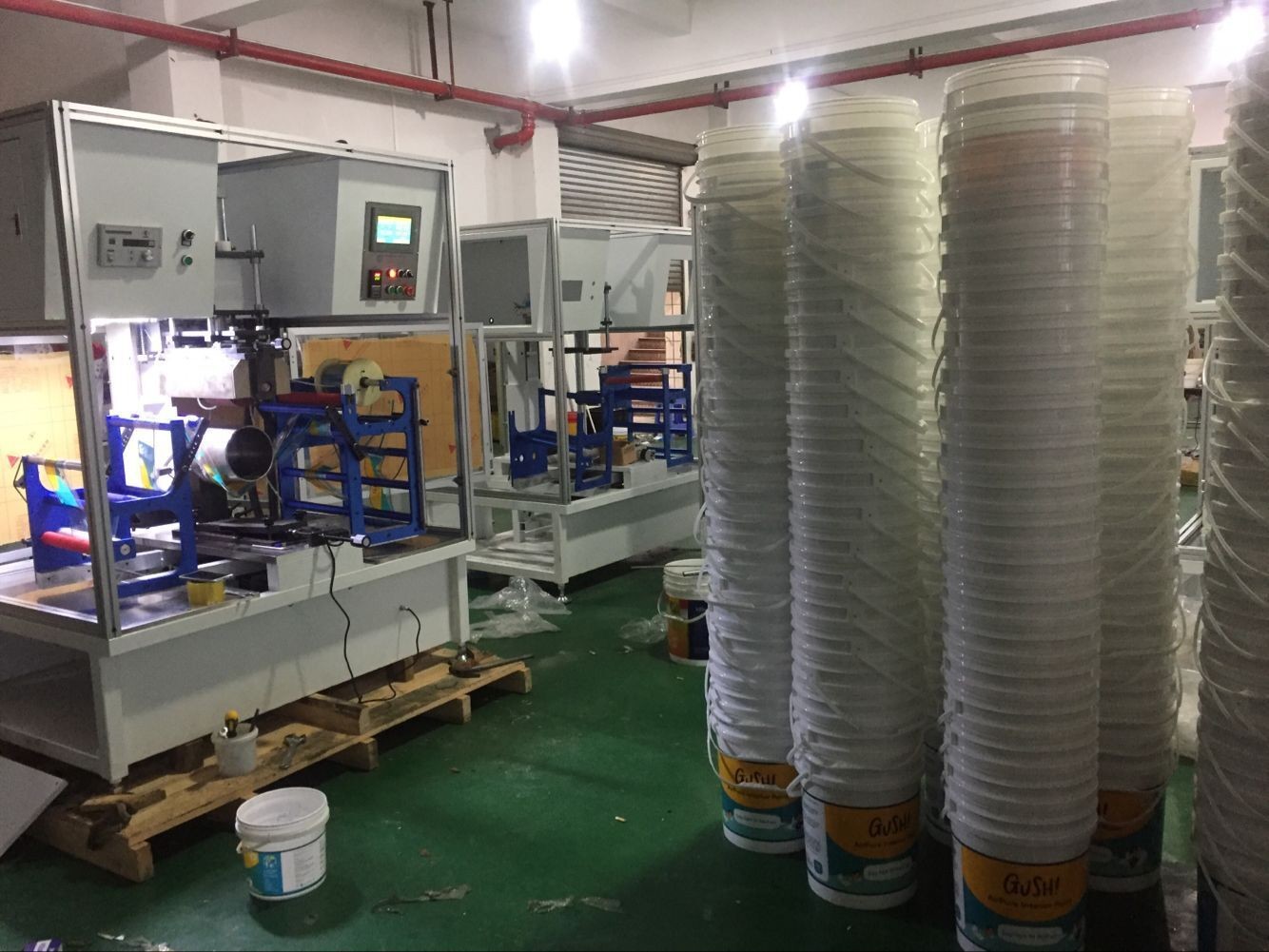 Servo Controlled Heat Transfer Printer Machine 720pcs/h Paint Bucket Printing Machine