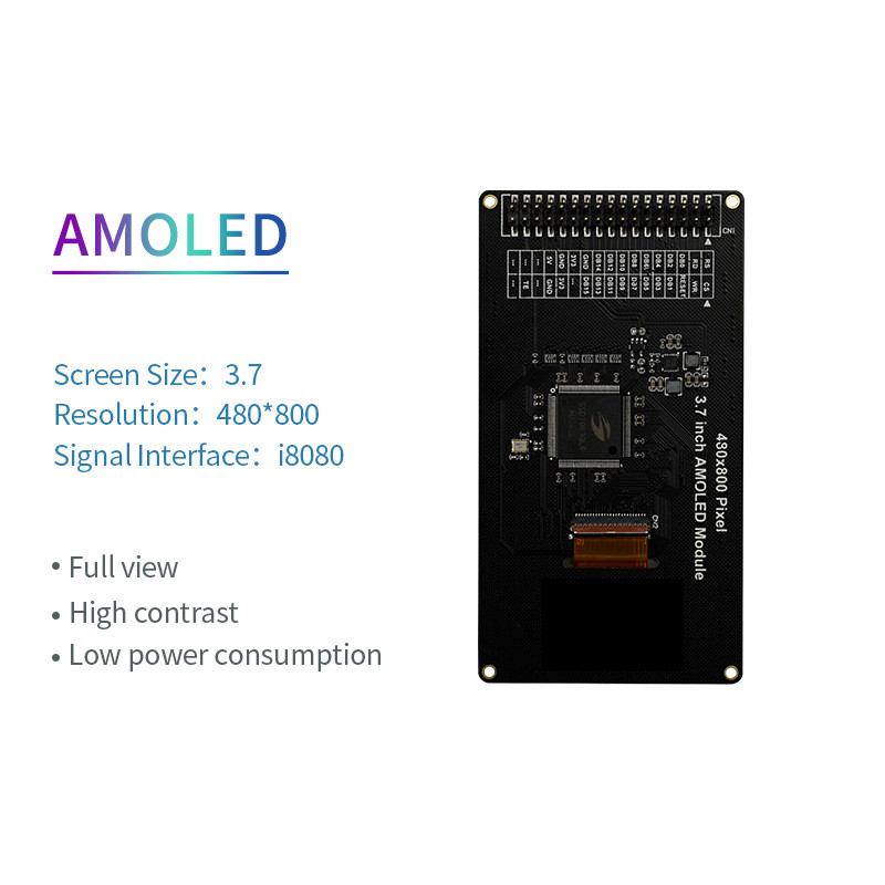 3.7 Inch AMOLED Oled Display 480x800 Resolution I8080-8/16 Bit Interface IC TL2796