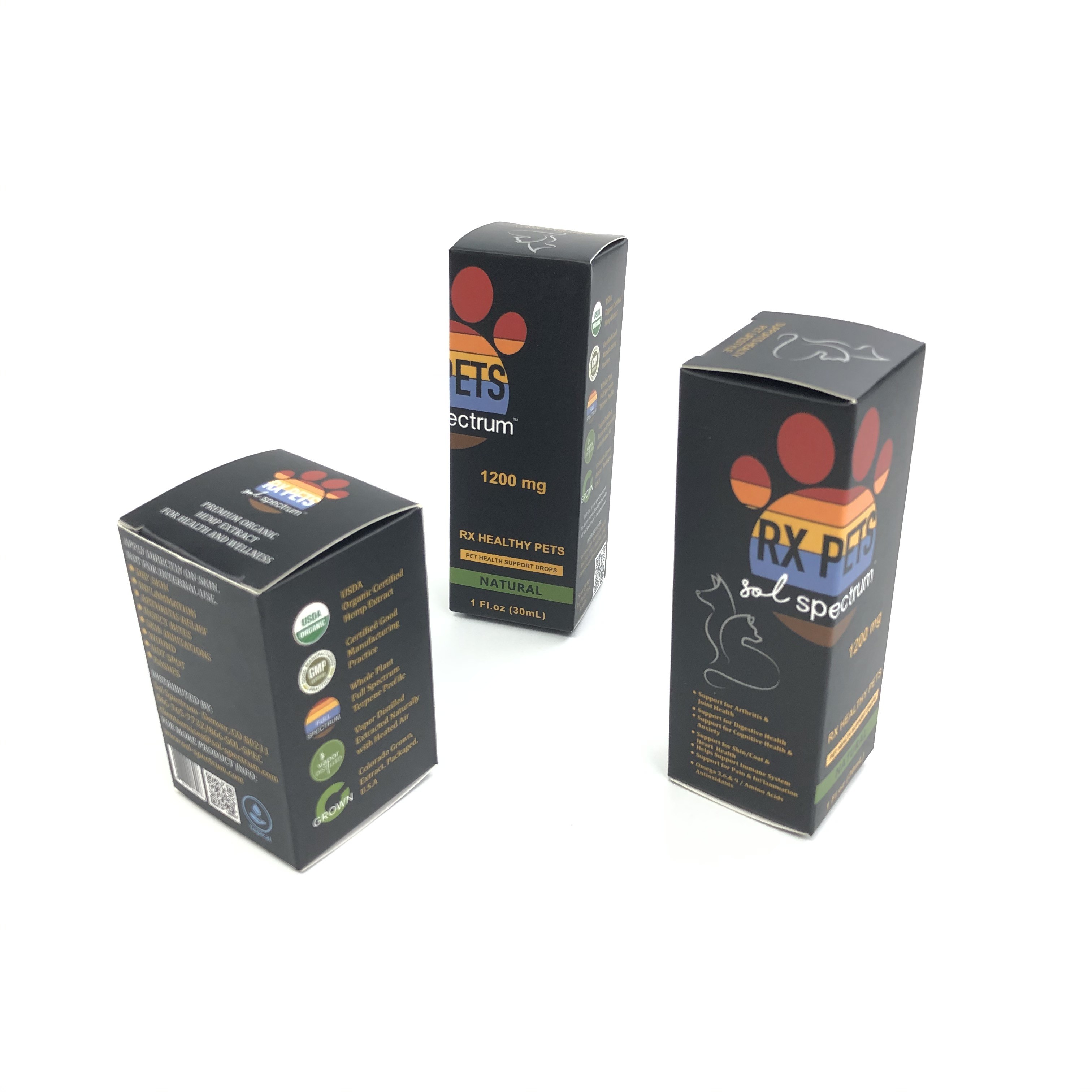 Custom Glossy Film With 400g Thickness White Cardboard For Medicine Spary Bottles jewelry Paper Box Packaging