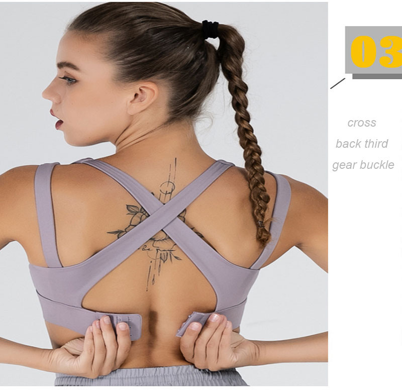 Moisture Wicking Large Cup Sports Bra Plus High Elastic Double Shoulder Yoga Bra