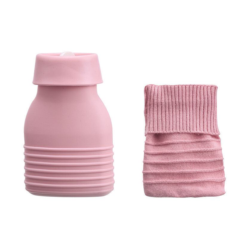 Soft Silicone Mini Hot Water Bottle Bag With Cover Hot Cold Compress For Babies Kids Pain Relief