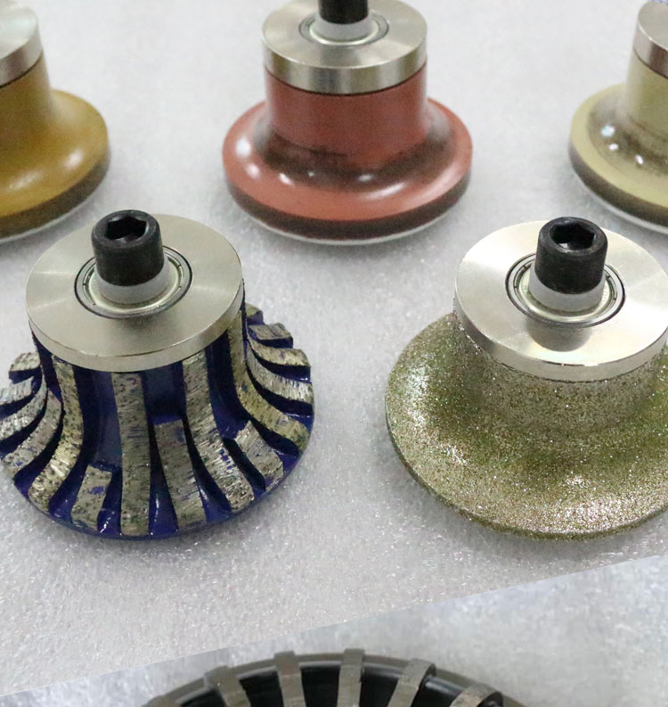 Customized ODM Support Vacuum Brazed Grinding Wheels Diamond Router Bits for Concrete Countertop