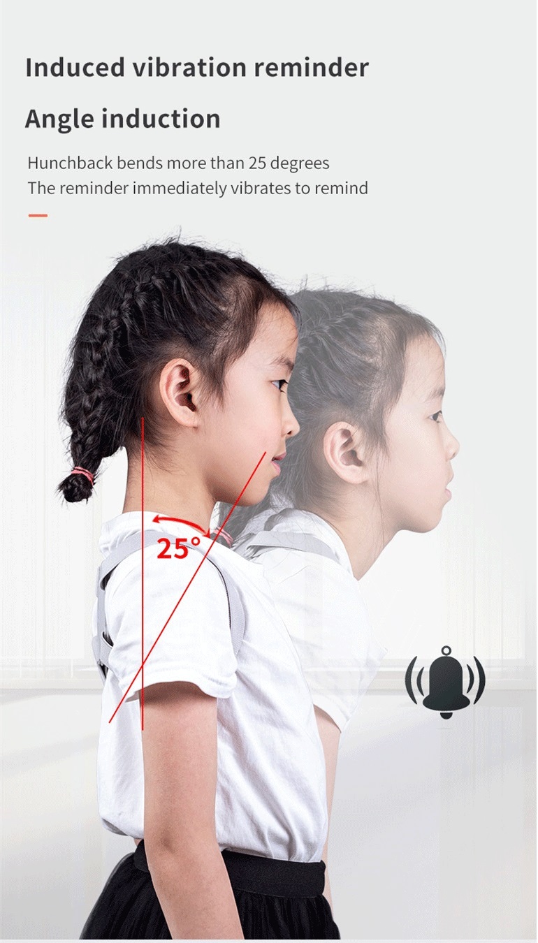Smart sensor orthosis correction belt reminder of adult & child sitting posture hunchback Back smart posture corrector