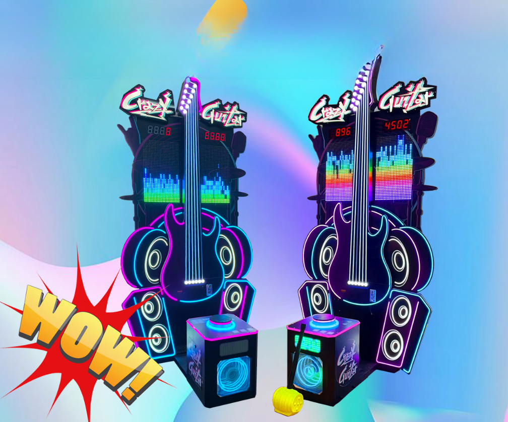 Entertainment Attractive Design Crazy Guitar Game Machine Coin Operated