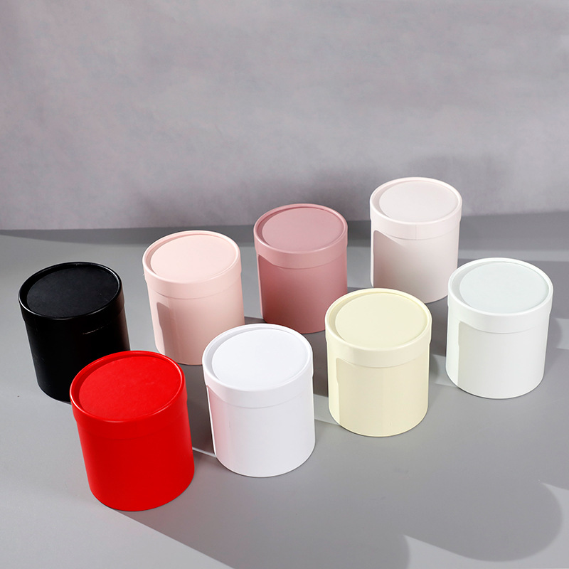 Recyclable Paperboard Small Round Cylinder Necklace Jewelry Gift Boxes for Mothers Day