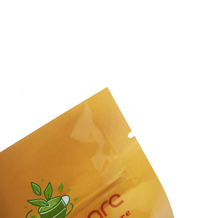 Custom Design Aluminium Foil Liner Tea Stand Up Pouches Packaging For Fresh Loose Leaf Tea Leaves Coffee Bean Food