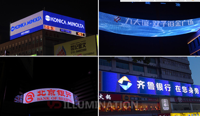 SMD3535 LED Type Full-Color DMX512 Control Advertising Grid Display with IP67 Grade