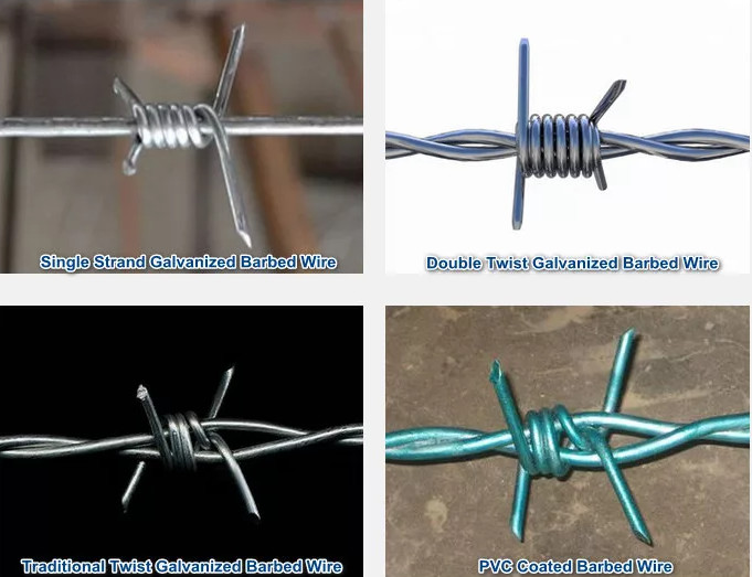 Powder Coated Single Twist 4 Points Farm Barbed Wire 10kg/Coil