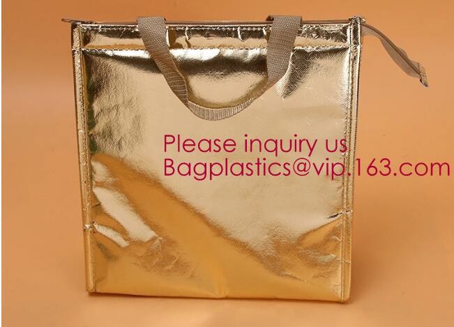 custom bulk waterproof large soft folding food delivery picnic lunch tote grocery cooler bag aluminum foil thermal bags