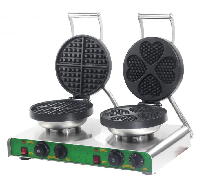 Snack Food Processing Equipment Round Waffle Maker and Heart Shape Waffle Making Machine