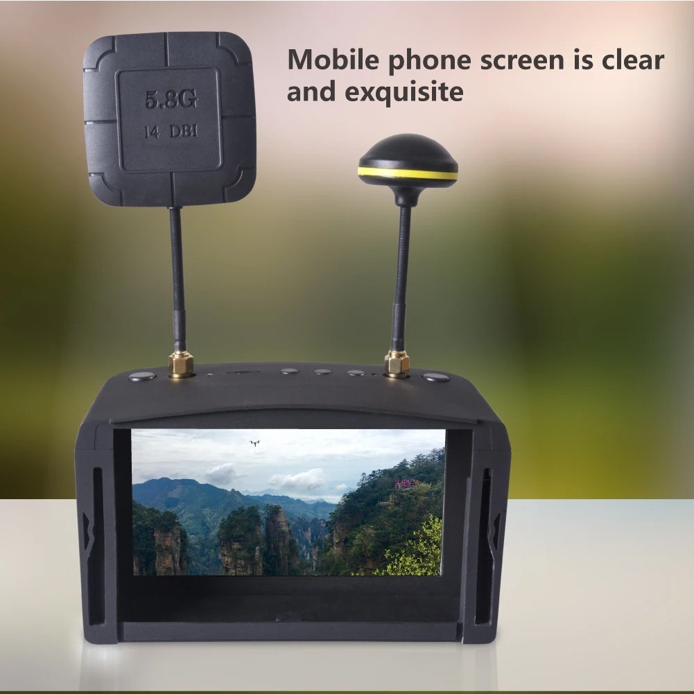 5.8G 40CH 5 Inch Drone FPV Goggles Video Headset HD DVR Diversity Receiver